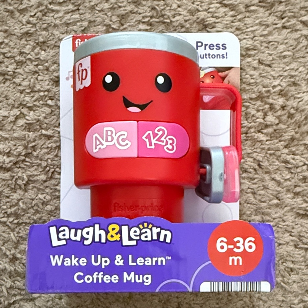 Fisher-Price Red and Pink Laugh & Learn Interactive Coffee Mug Toy